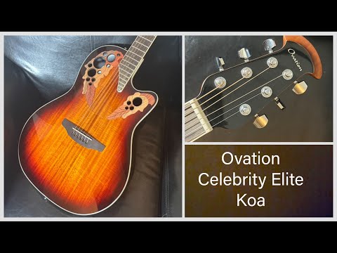 Ovation Celebrity Elite CE48P-KOAB Super Shallow Acoustic-Electric Guitar Review and Demo