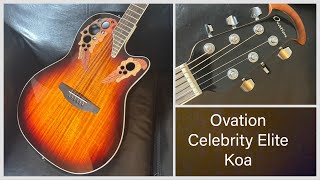 Video thumbnail for Ovation Celebrity Elite CE48P-KOAB Super Shallow Acoustic-Electric Guitar Review and Demo by Jonathan Calhoun