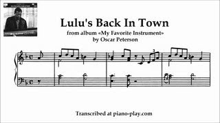 Oscar Peterson - Lulu's Back In Town / from album My Favorite Instrument (transcription)