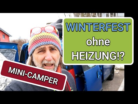 Free Spirit 🚙‼ im Minicamper Übernachten im Winter ohne Heizung mit Thermofensterabdeckung👍‼