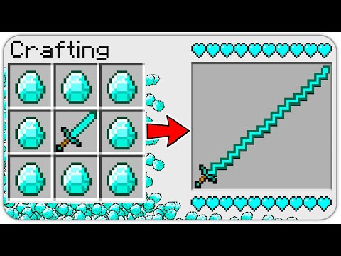 Crafting a Cursed Diamond Sword in Minecraft
