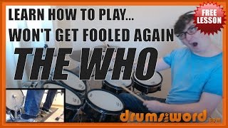 ★ Won't Get Fooled Again (The Who) ★ FREE Drum Lesson | How To Play Drum SOLO (Keith Moon)