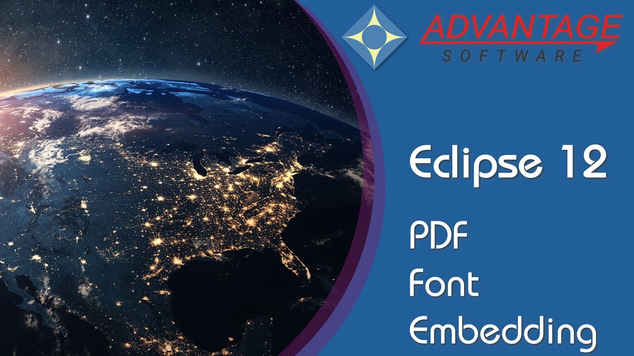 Eclipse 12 - PDF Font Embedding