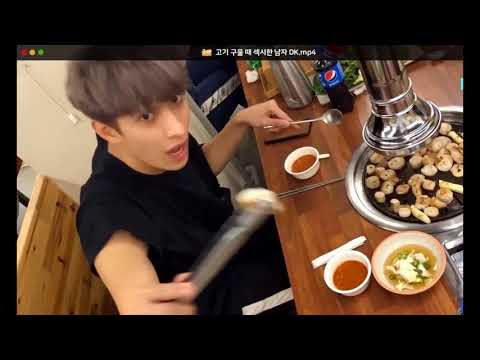 【日本語字幕】181028 肉焼く時にセクシー男DK 撮影ホシ