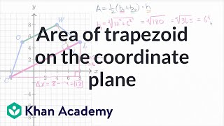 Area of trapezoid on the coordinate plane | High School Math | Khan Academy
