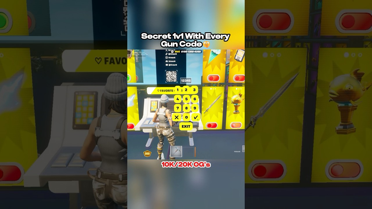 Secret 1v1 With Every Gun Vault Code 2025 🤫 #fortnite #gaming #fortnitememes