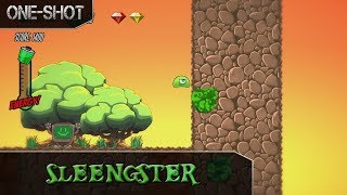 Sleengster - Green Goo Platforming - One Shot - Let's Play Sleengster Gameplay