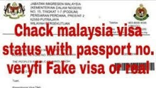 preview picture of video 'Malaysia visa kaise check kare'