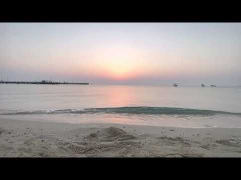 Sunrise on the shore of the Persian Gulf