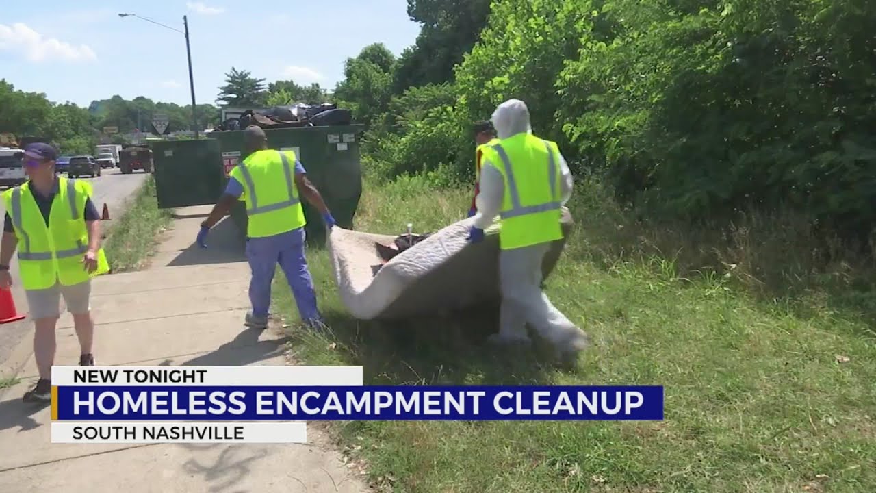 Homeless encampment cleanup
