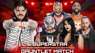 WWE 2K25 - 6 Superstar Gauntlet Turmoil Match - Dominik Mysterio VS Dragon Lee Damian Jey Rey Rhea