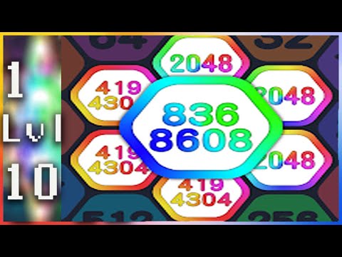 2048 Number Hexagon - Gameplay Walkthrough - Levels 1-10