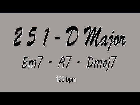 251 D Major Jazz Backing Track - 120 bpm