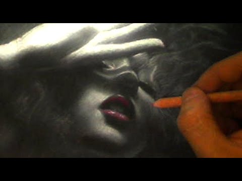 Light in the Abyss – Expressive Charcoal Portrait Drawing