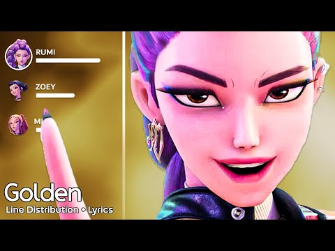 HUNTR/X - Golden - Line Distribution + Lyrics #huntrix  #netflix #kpop  #trending