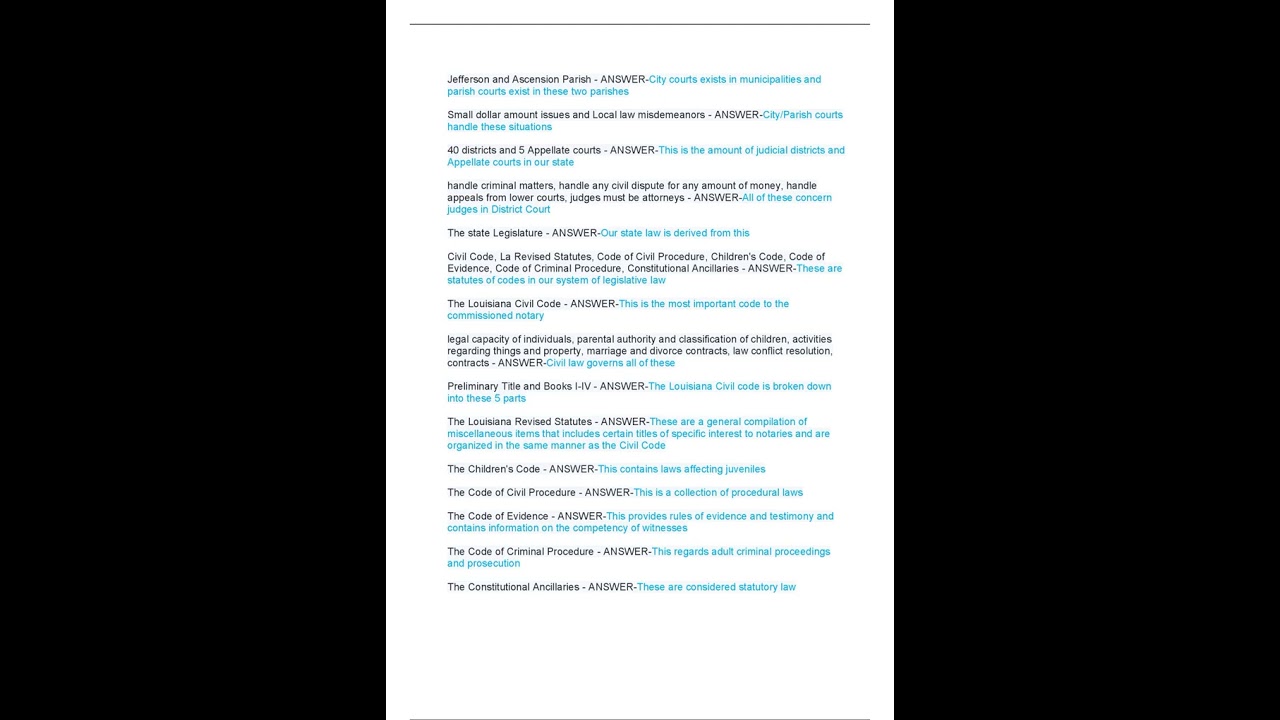 Chapter 1   5 Louisiana Notary Guide EXAM NEWEST 2025 ACTUAL EXAM 247 QUESTIONS AND CORRECT DETAILED