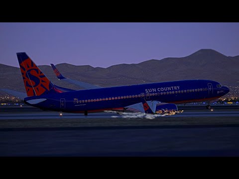 Sun Country Airlines B737, Las Vegas, McCarran Airport, Landing Gear Malfunction, Flight 110, N817SY