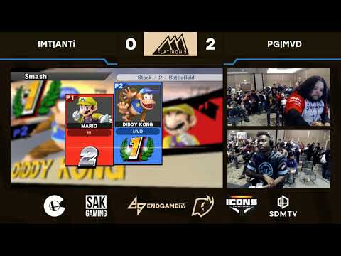 Flatiron 3 Winners Semis - PG|MVD (Diddy Kong) vs IMT|ANTi (Mario/Sonic0