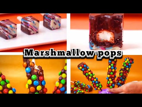 How to make chocolate marshmallow pops on sticks || Chocolate snacks.