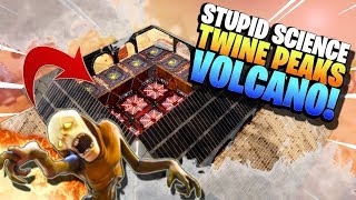 GIANT VOLCANO DEFENSE in Fortnite Save the World Twine Peaks | Stupid Science!
