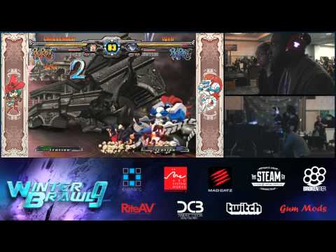 GGXXAC+R Side Tourney @ Winter Brawl 9 - Eshi (Justice) vs Mynus (I-no) [720p/60fps]