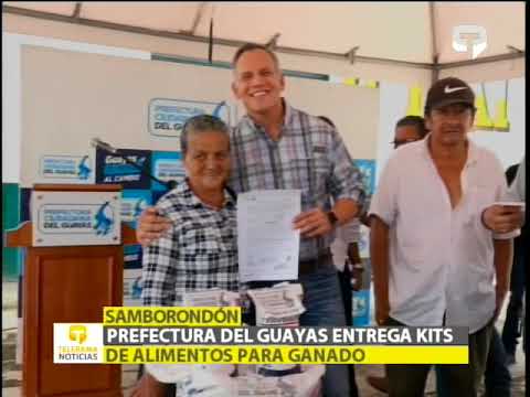 Prefectura del Guayas entrega Kits de alimentos para ganado