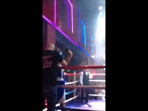 My first public experience in the boxing ring :-)