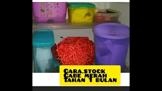 CARA MENYIMPAN CABE MERAH SEGAR AGAR TAHAN BERBULAN || STOCK CABE DISAAT  MURAH || rutinitas ibu RT