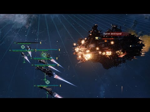 Imperial Navy (The Inquisition) vs Orks with a Space Hulk! - Battlefleet Gothic Armada