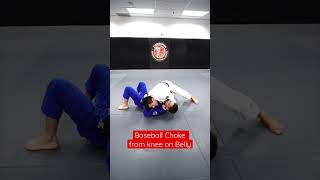 How to Execute a Baseball Choke from Knee on Belly – Cobrinha BJJ