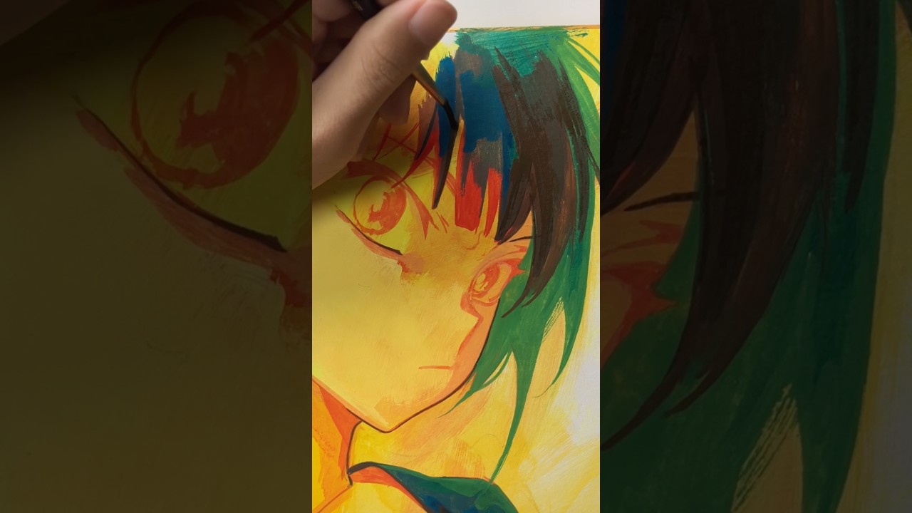 6色で描いてみた！#ホルベイン  #drawing #art #イラスト #painting  #アナログ #acrylicpainting #acrylicpaint #イラストメイキング