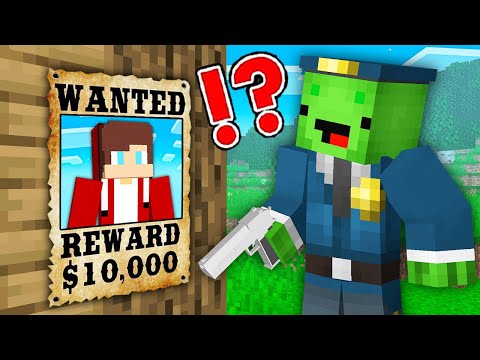 JJ WANTED, Mikey Policeman - EPIC Minecraft Moments!