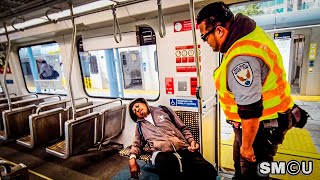 𝗘𝗡𝗗 𝗢𝗙 𝗧𝗛𝗘 𝗟𝗜𝗡𝗘: Metro Security Clears Final Train at Downtown Santa Monica Station