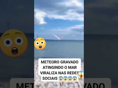 Meteoro Gravado Caindo no Mar #shorts #viral #curiosidades #meteoro #asteoride