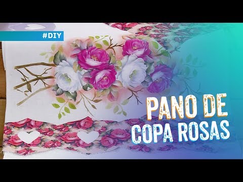 Pano de copa rosas por Luis Moreira e Iran Silva