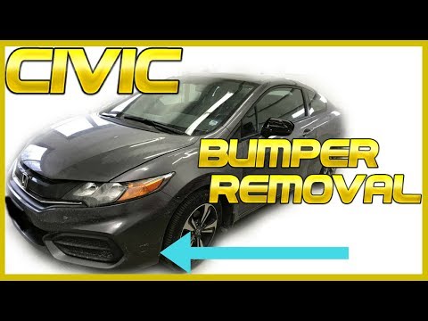 2012 2013 2014 2015 Honda Civic Coupe Front Bumper Removal How to Remove Replace Install