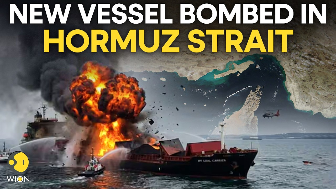 US-Iran War: Unknown Vessel BLOWN UP In Strait Of Hormuz, Middle East Tensions Explode | WION Live