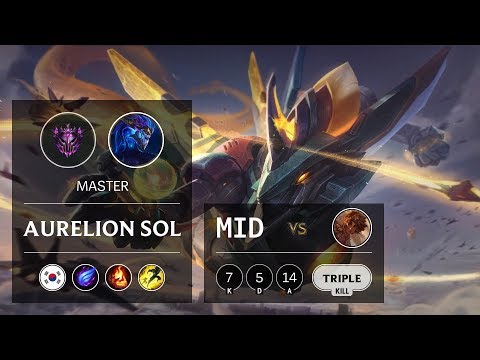 Aurelion Sol Mid vs Taliyah - KR Master Patch 9.13