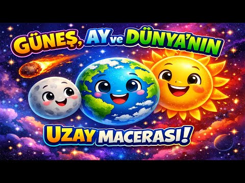 Güneş, Ay ve Dünya’nın Uzay Macerası 🌞🌙🌍 | Çocuklar İçin Uzay Hikâyesi