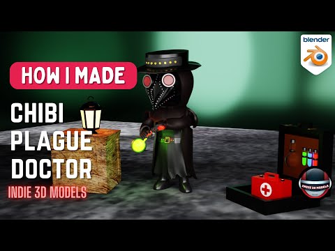 Chibi Plague Doctor in Blender - 3D Modeling Timelapse | Ep. 61