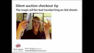 Four styles of bid stickers for silent auction bid sheets (aka magic pill for bad handwriting)