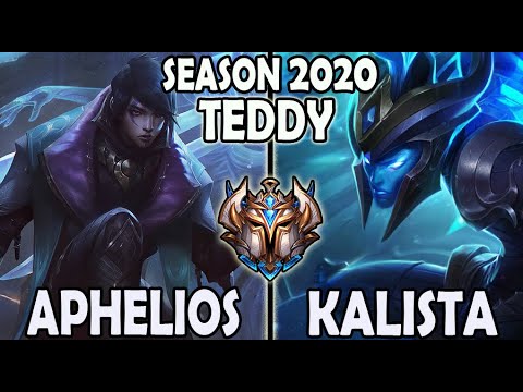 T1 Teddy Aphelios vs Kalista ADC - Korea Ranked