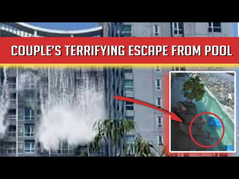 Earthquake Strikes Thailand: Couple’s Close Call at Infinity Pool | 7.7 Magnitude Disaster