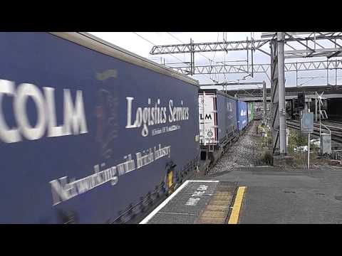 DRS 66425 at Nuneaton with Coatbridge-Daventry Intermodal in full HD