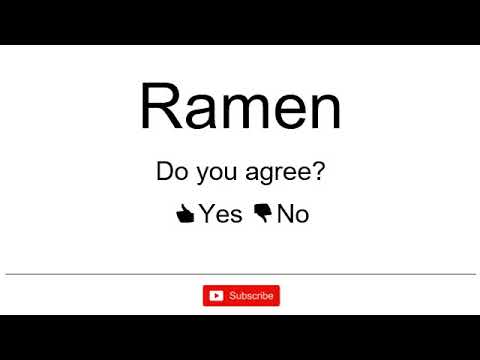 How to Pronounce / How to Say: Ramen