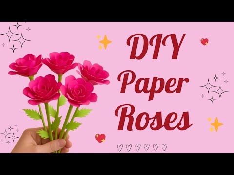 Diy origami paper rose | How to make rose flowers | Diy rose flower with paper| Paper rose tutorial 