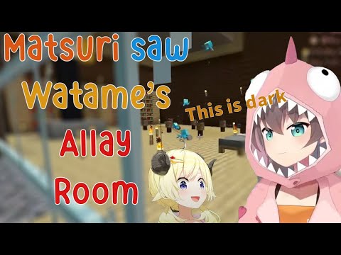 Noises V - Matsuri Runaway after Saw Watame's Allay Room..... in Minecraft!!!