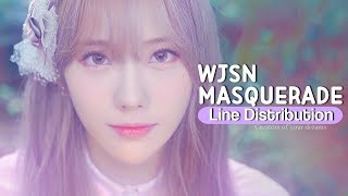 WJSN (Cosmic Girls) 「MASQUERADE」 Line Distribution | Color Coded Bars