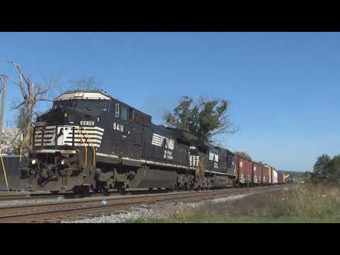 NS 8418 Departing Delanson on 11R with it's Original Leslie RS3L 10-04-17