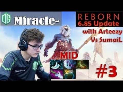 Miracle - Phantom Lancer Midlane Pro Gameplay | with Arteezy | vs SumaiL | Dota 2 MMR #3